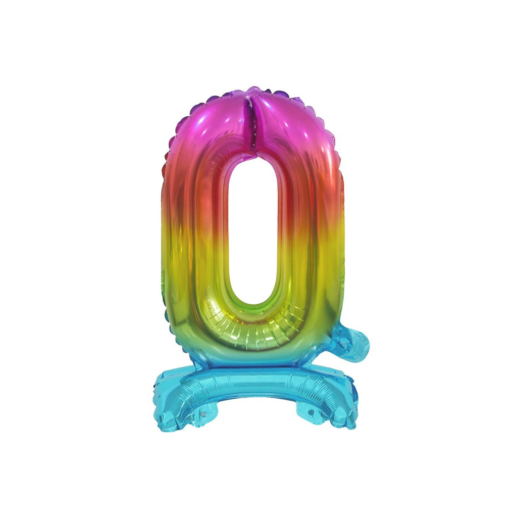 Zahl 0 Regenbogen stehend