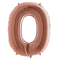 Zahl 0 rosegold 66cm EU