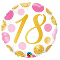 Zahl 18 rosa/gold
