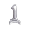 Zahl 1 silber stehend 74cm