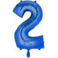 Zahl 2 blau XL