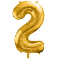 Zahl 2 gold 35cm Luft