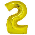 Zahl 2 gold 35cm Luft Go