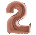 Zahl 2 rosegold 66cm EU