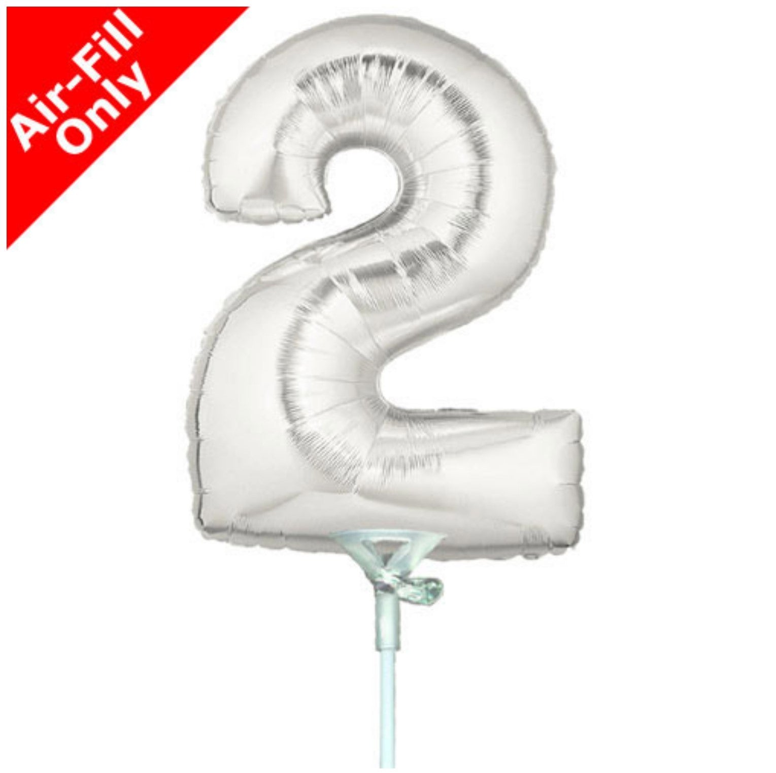 Mini Zahl 2 silber 13cm