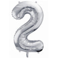 Zahl 2 silber 66cm EU