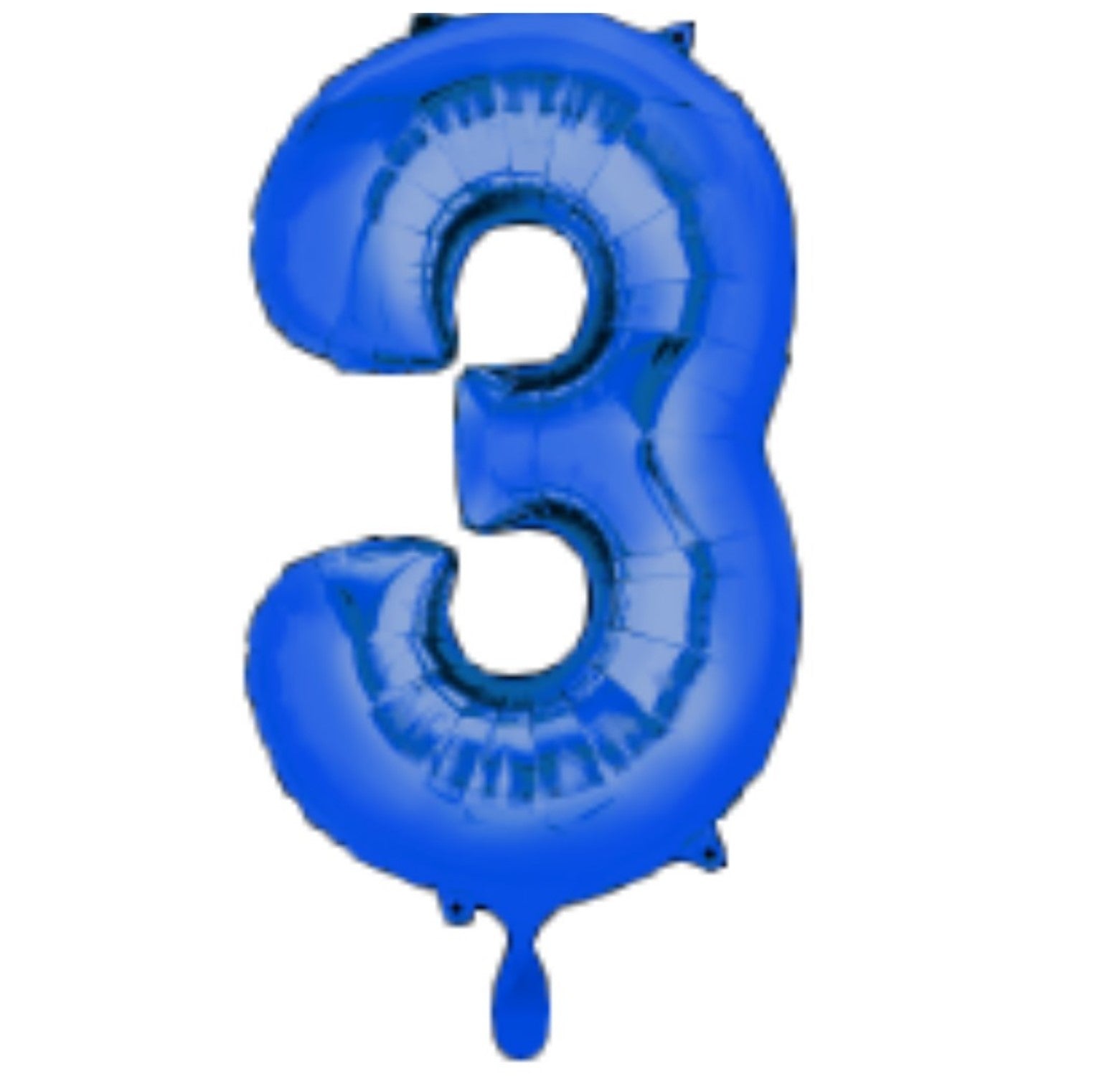 Zahl 3 blau XL