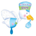 Baby XXL 3D Storch Blau