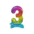 Zahl 3 Regenbogen stehend