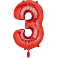 Zahl 3 rot XXL