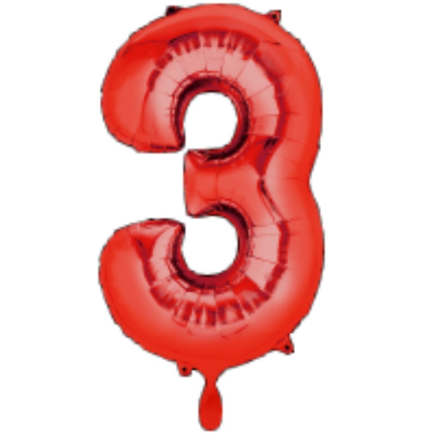 Zahl 3 rot XXL