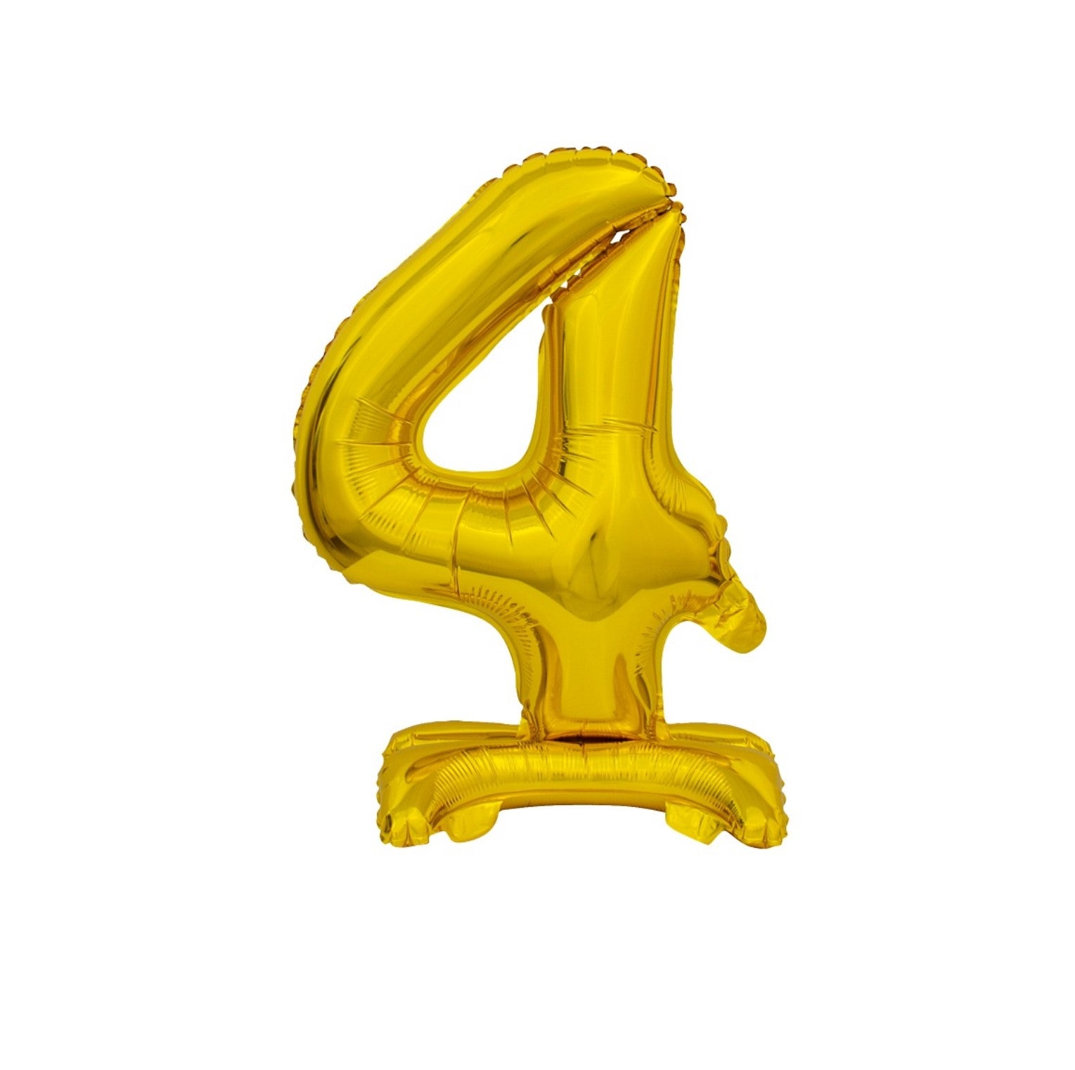 Zahl 4 gold stehend