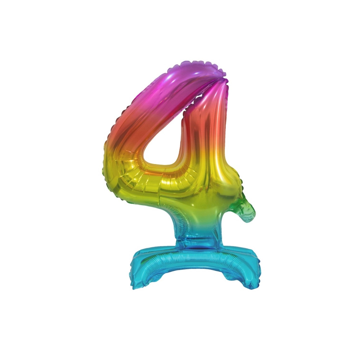 Zahl 4 Regenbogen stehend