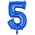 Zahl 5 blau XL