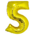 Zahl 5 gold 35cm Luft Go