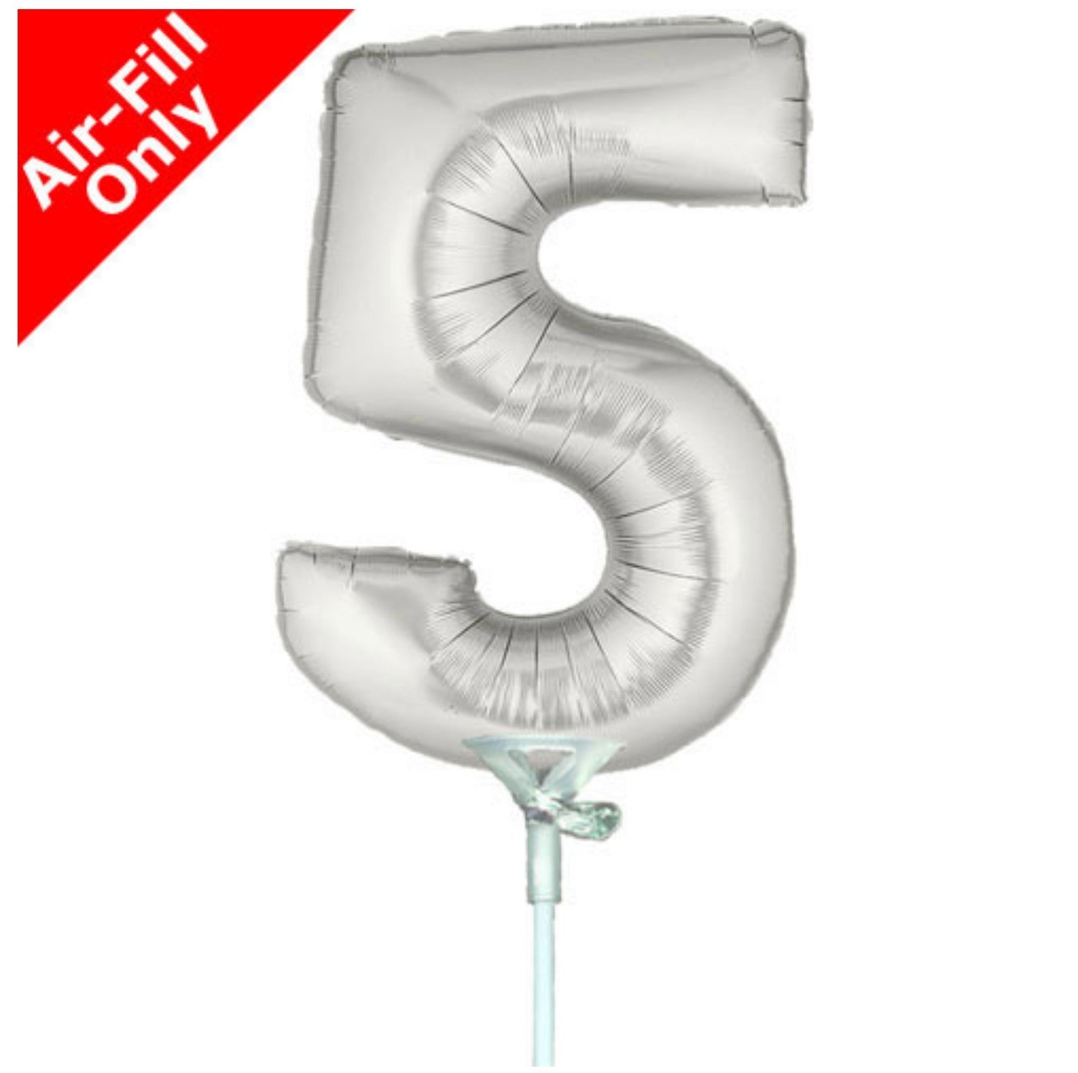 Mini Zahl 5 silber 13cm
