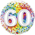 Zahl 60 Konfetti