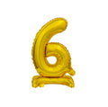 Zahl 6 gold stehend