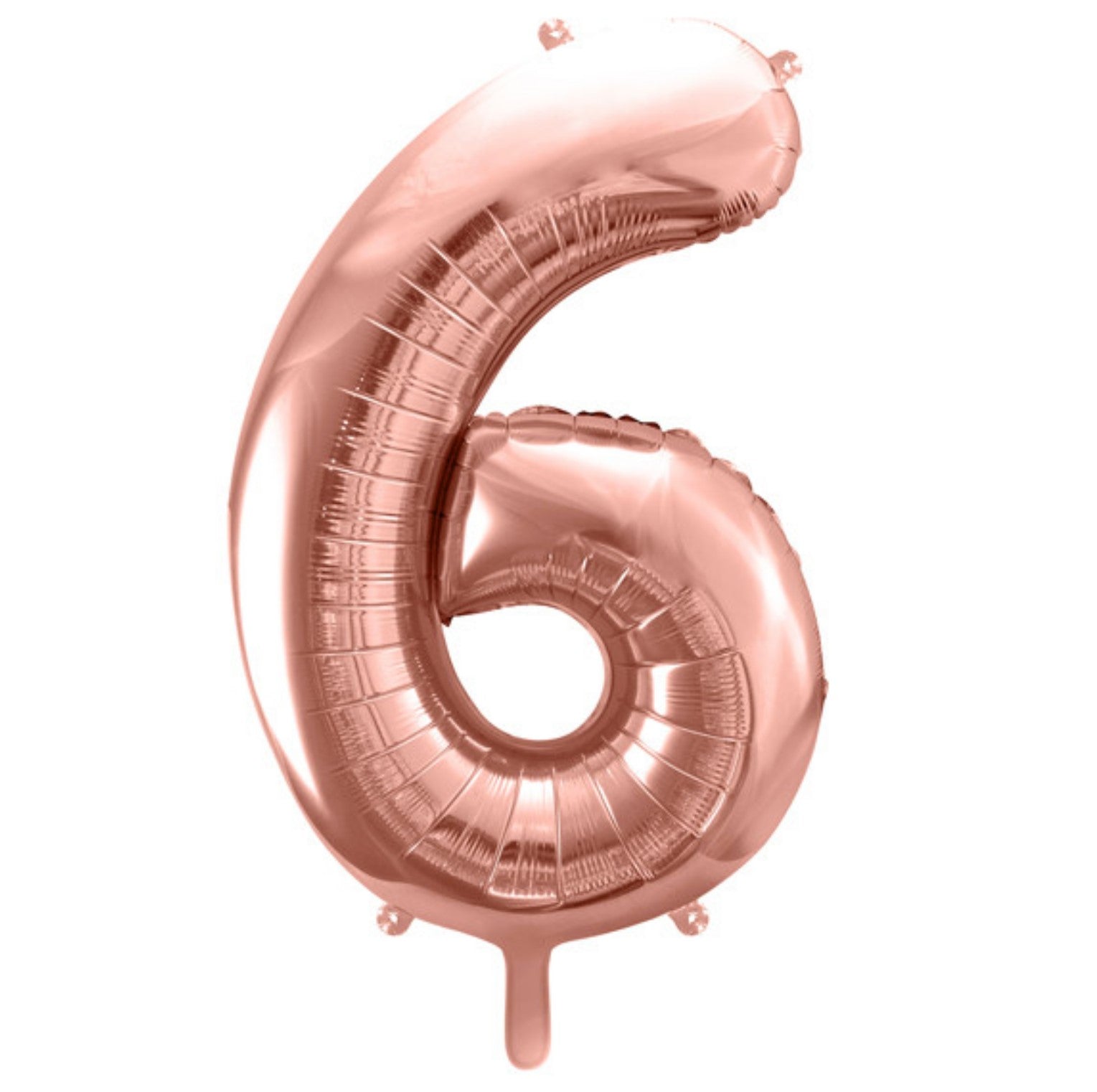 Zahl 6 rosegold XXL