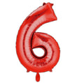 Zahl 6 rot XXL