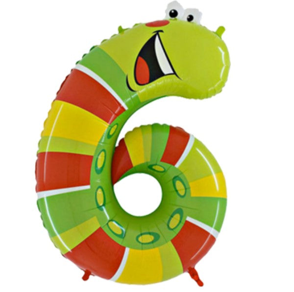 Zahl 6 Wurm