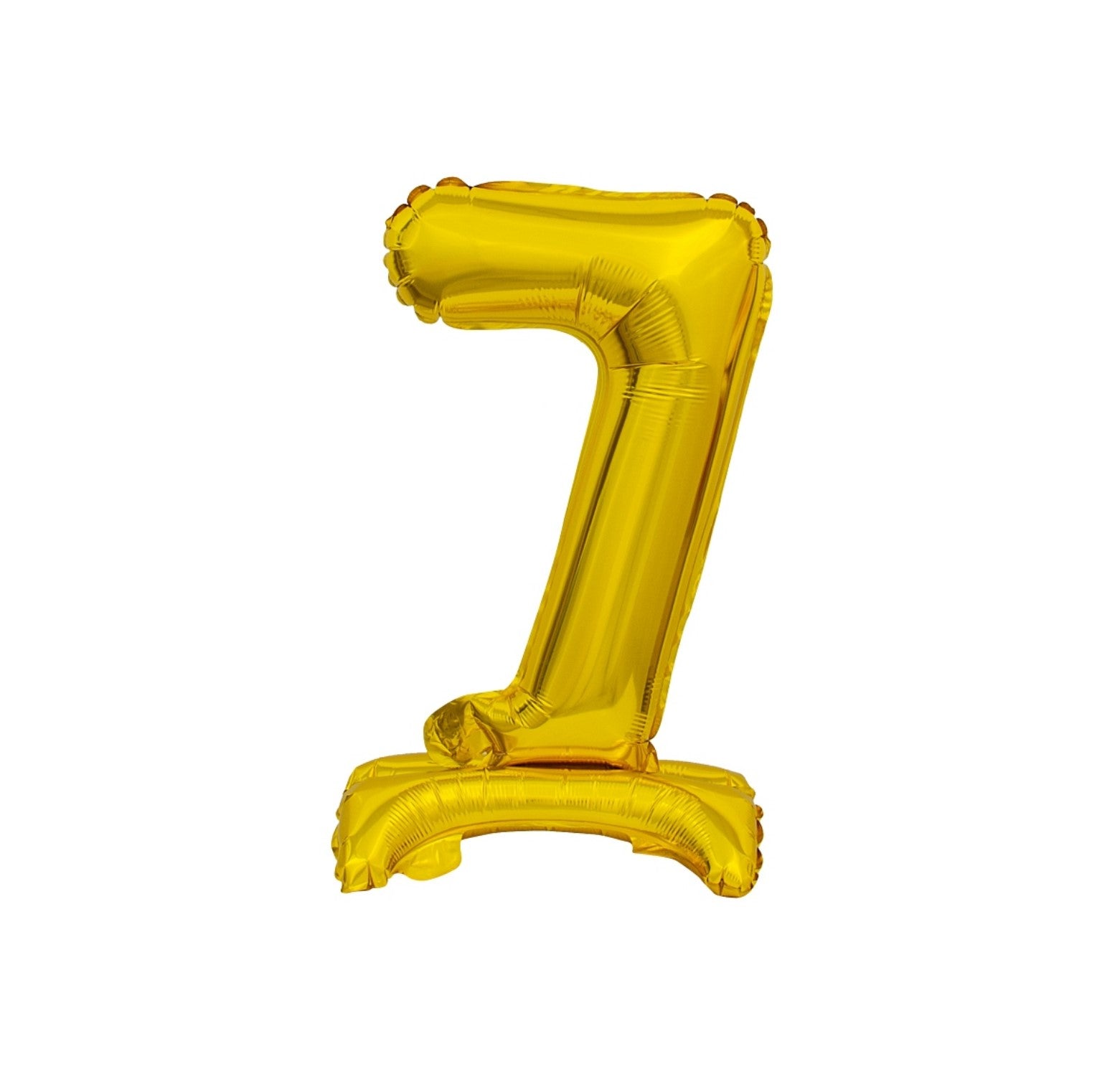 Zahl 7 gold stehend
