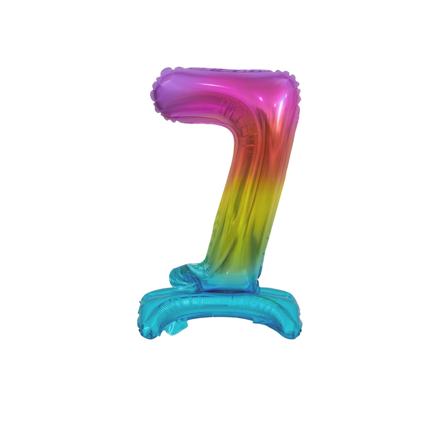 Zahl 7 Regenbogen stehend