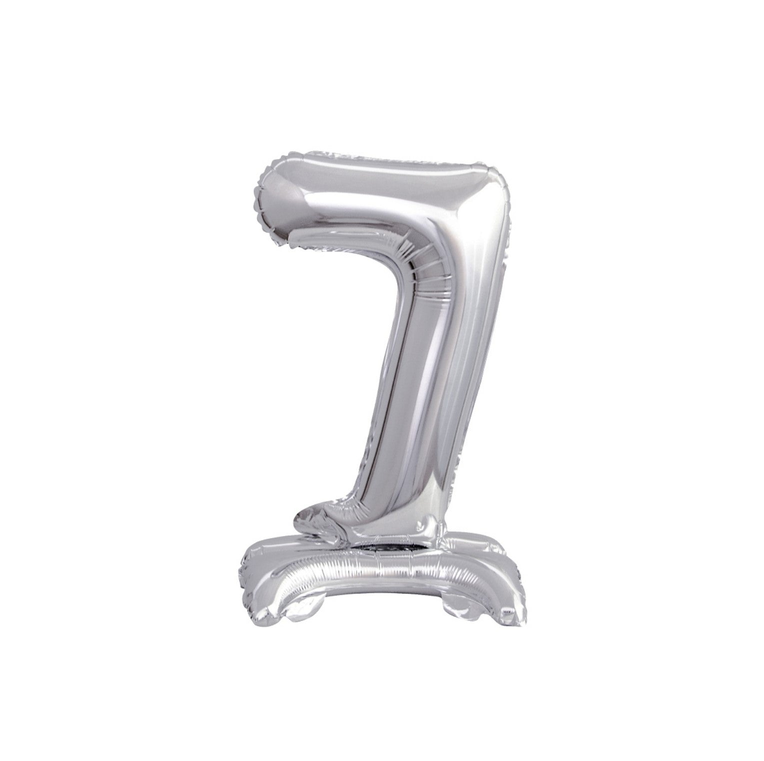 Zahl 7 silber stehend