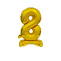 Zahl 8 gold stehend