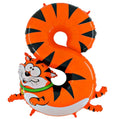 Zahl 8 Katze