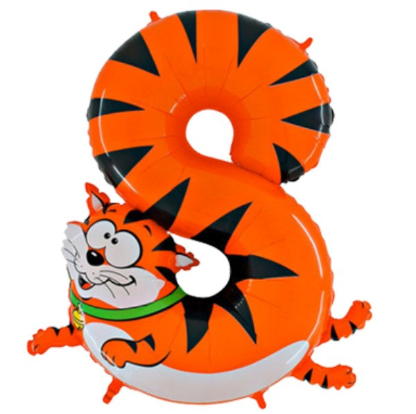 Zahl 8 Katze