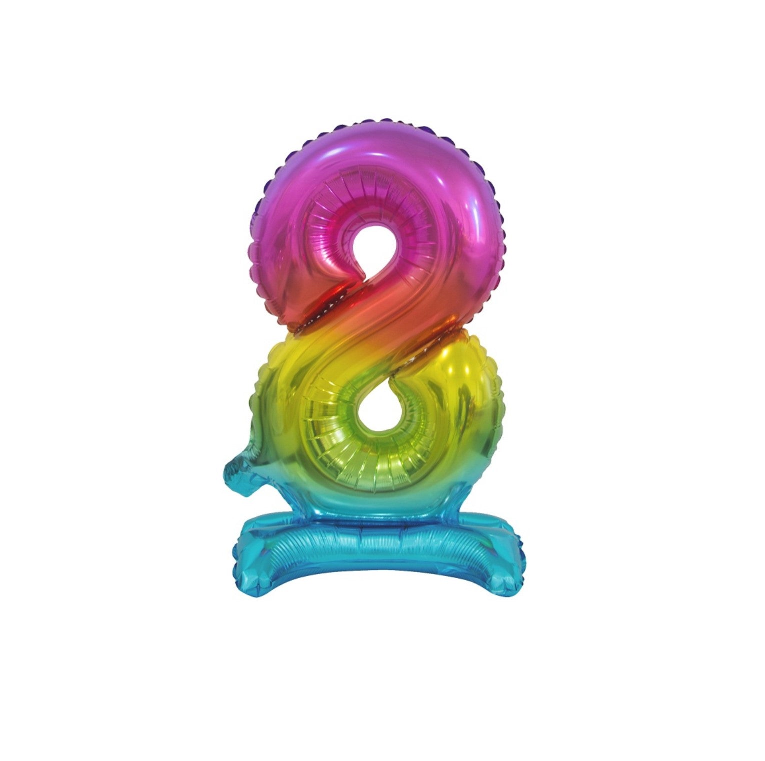 Zahl 8 Regenbogen stehend