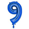Zahl 9 blau XL