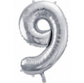 Zahl 9 silber 66cm EU