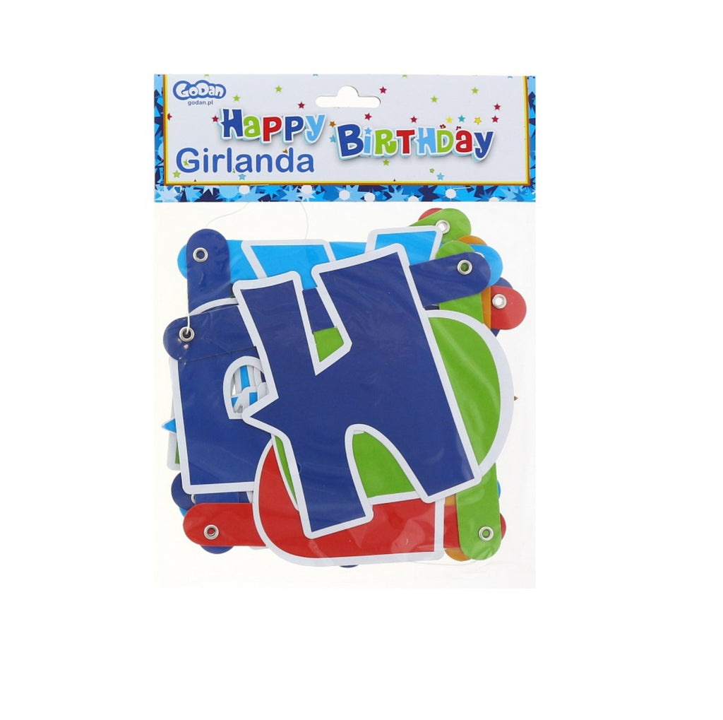 Banner Happy Birthday blau/grün