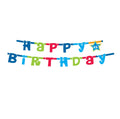 Banner Happy Birthday blau/grün