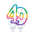 Kerze 40 bunt