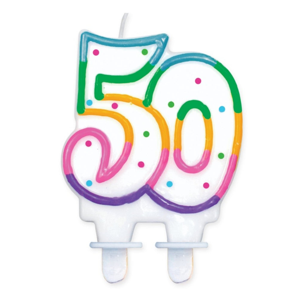 Kerze 50 bunt