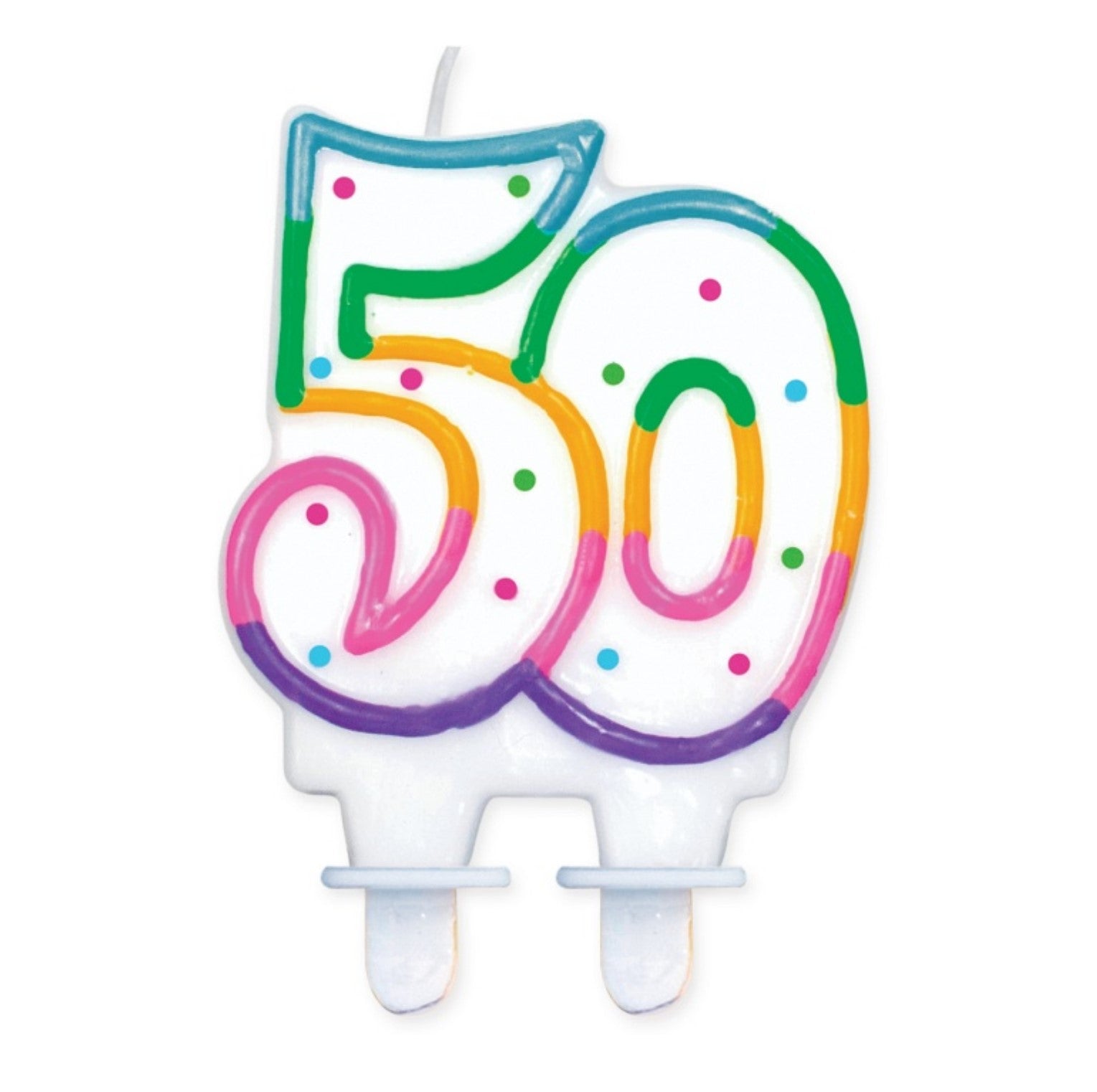 Kerze 50 bunt
