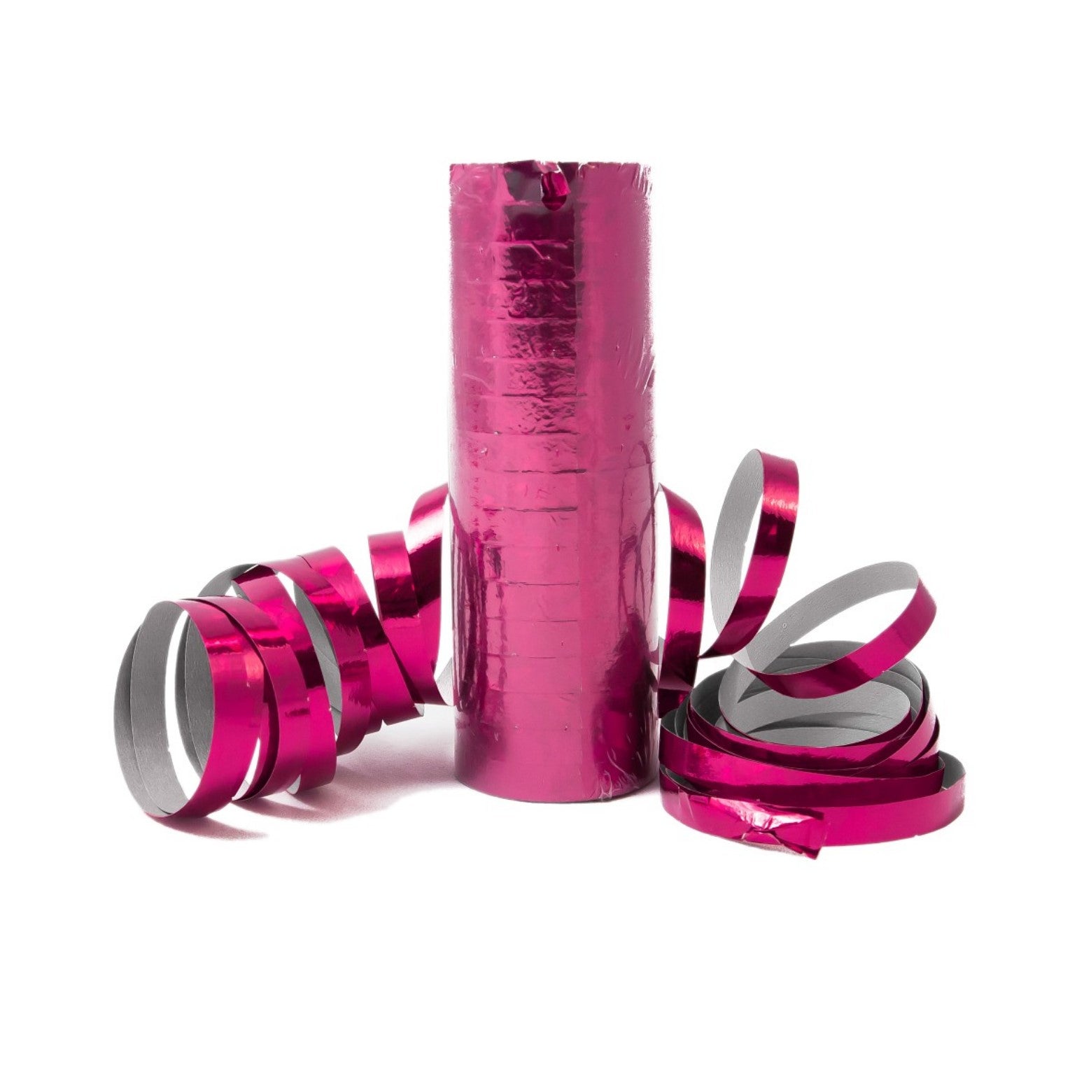 Luftschlange metallisch pink