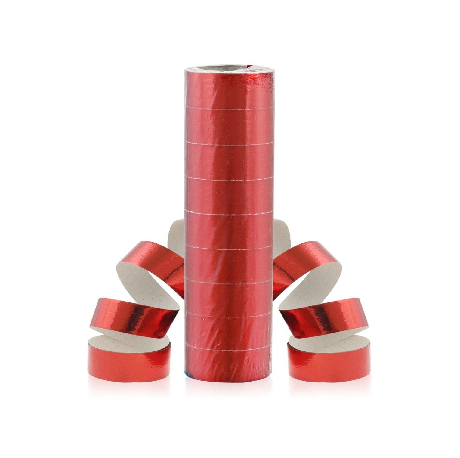 Luftschlange metallisch rot