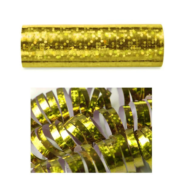 Luftschlange metallisch gold holografisch