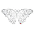 Schmetterling XXL silber/weiß mit Helium