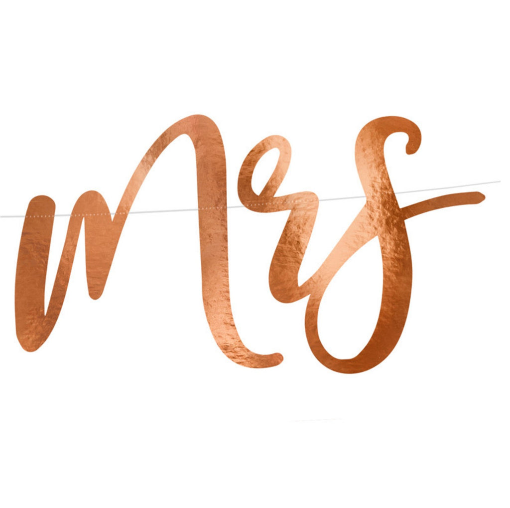 Banner Mr & Mrs rosegold