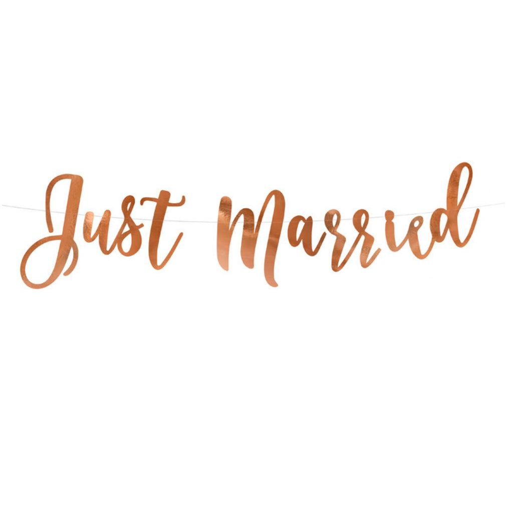 Banner Just Married Rosegold