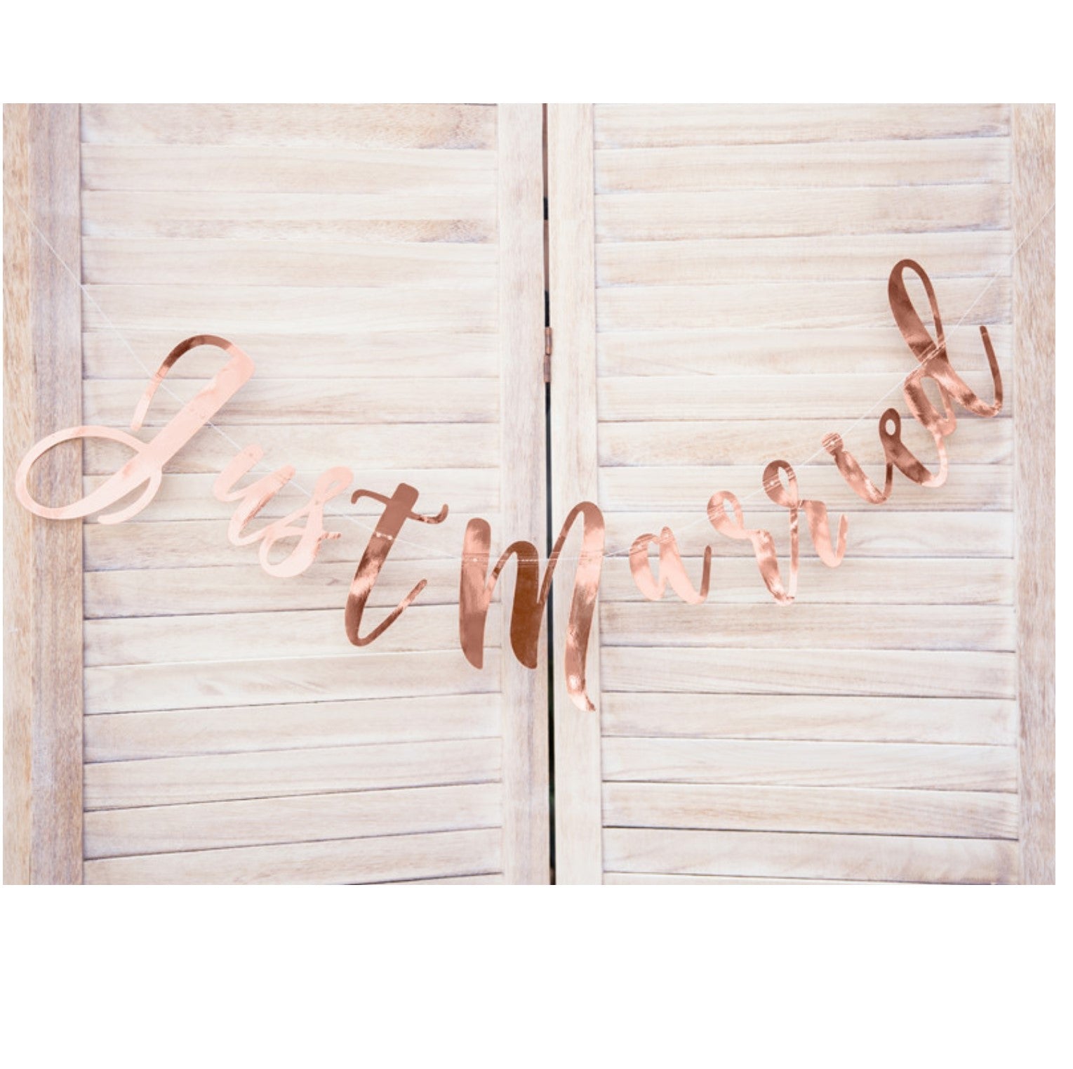 Banner Just Married Rosegold