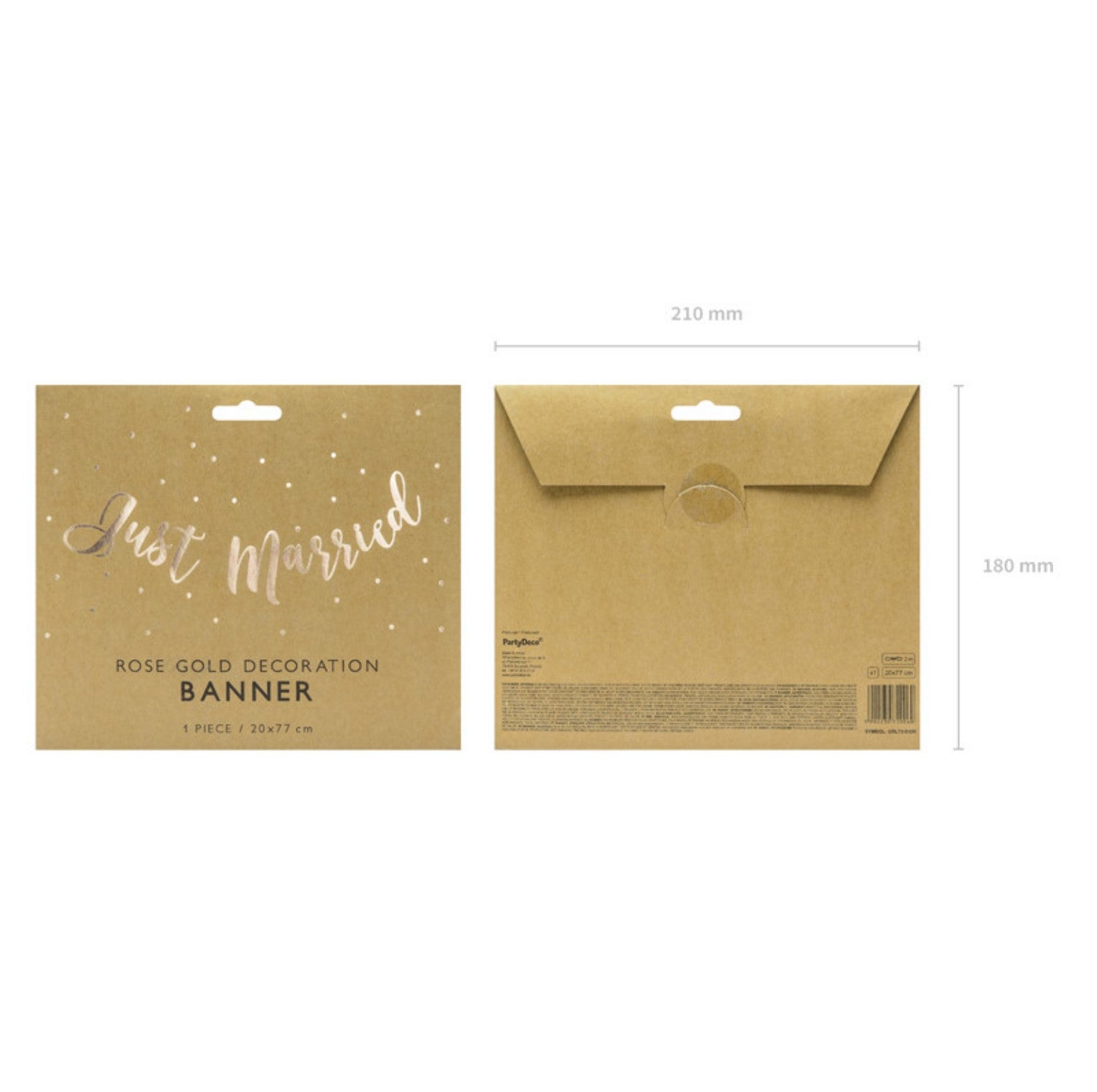 Banner Just Married Rosegold