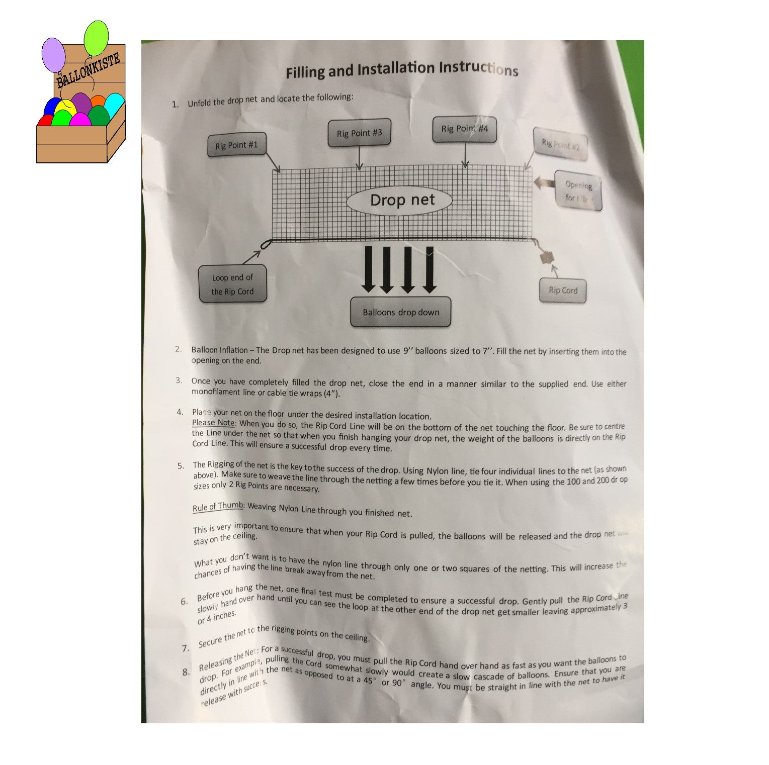 Ballonfallnetz 100