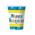 Becher Happy Birthday blau
