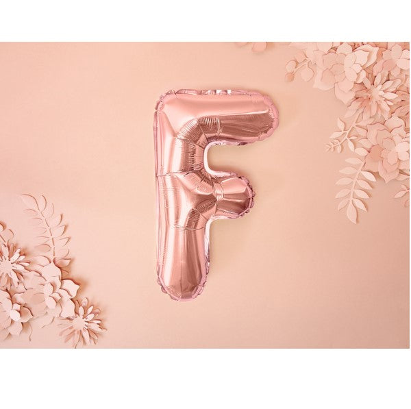 Buchstabe F Rosegold 35cm